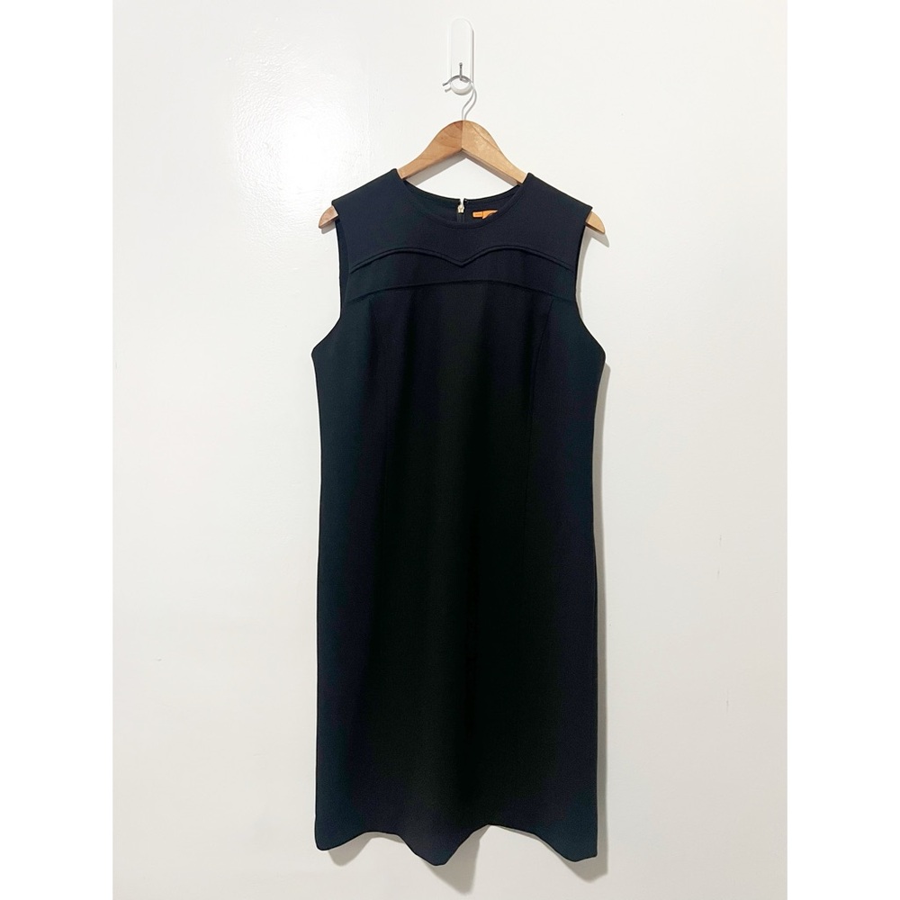 Tory Burch Black Wool Blend Shift Dress Size 14